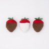 jouet d occupation original pour chien chiot peluche zippypaws Valentine's - Chocolate Covered Strawberries (3-pack)
