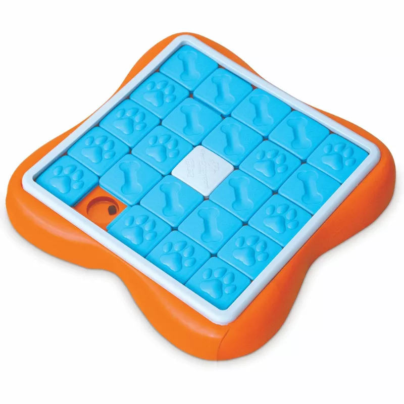 Jeu d'intelligence interactif occupation distribution friandises pour chiens Nina Ottosson Challenge slider, canigourmand