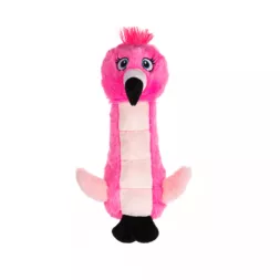 peluche flamant rose chien, jouet sonore chien, doudou chien resistant, peluche pour chiot