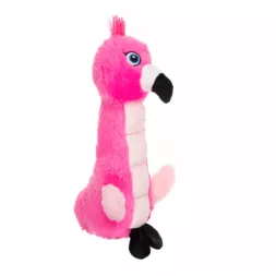 peluche flamant rose chien, jouet sonore chien, doudou chien resistant, peluche pour chiot