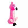 peluche flamant rose chien, jouet sonore chien, doudou chien resistant, peluche pour chiot