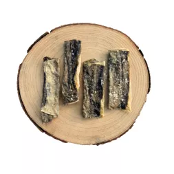 lamelles de morue séchée pour chien, bâtonnets de morue séchée, friandise naturelle 100 % morue, riche en protéines