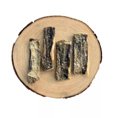 lamelles de morue séchée pour chien, bâtonnets de morue séchée, friandise naturelle 100 % morue, riche en protéines